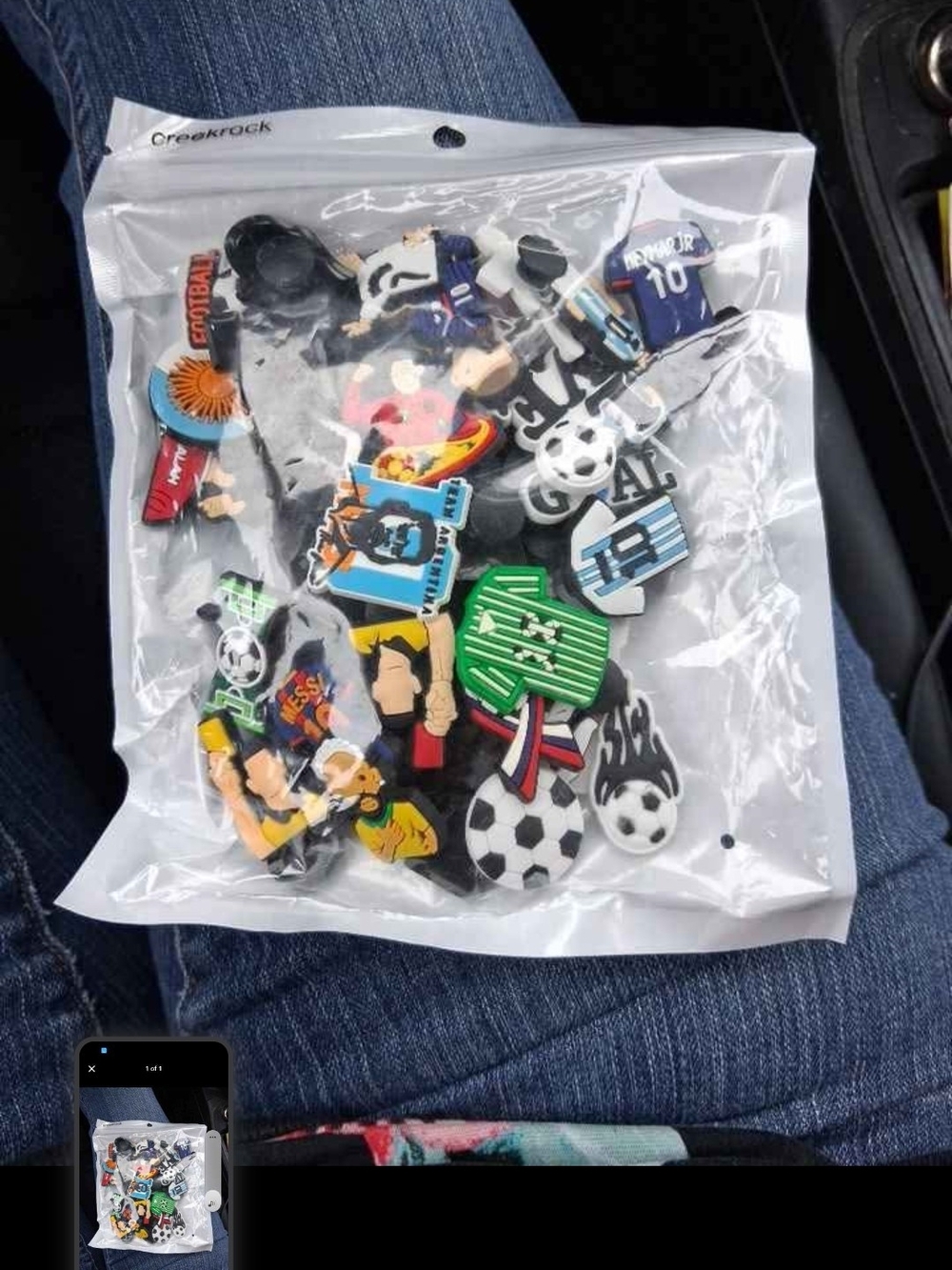 Assorted Soccer-Themed Shoe Charms - Multicolor Pack